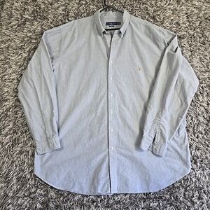 Ralph Lauren Polo Tall Sz 4XLT Classic Fit Shirt Oxford Cloth Blue Big & Tall